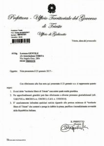 risposta Prefettura caso Gentile