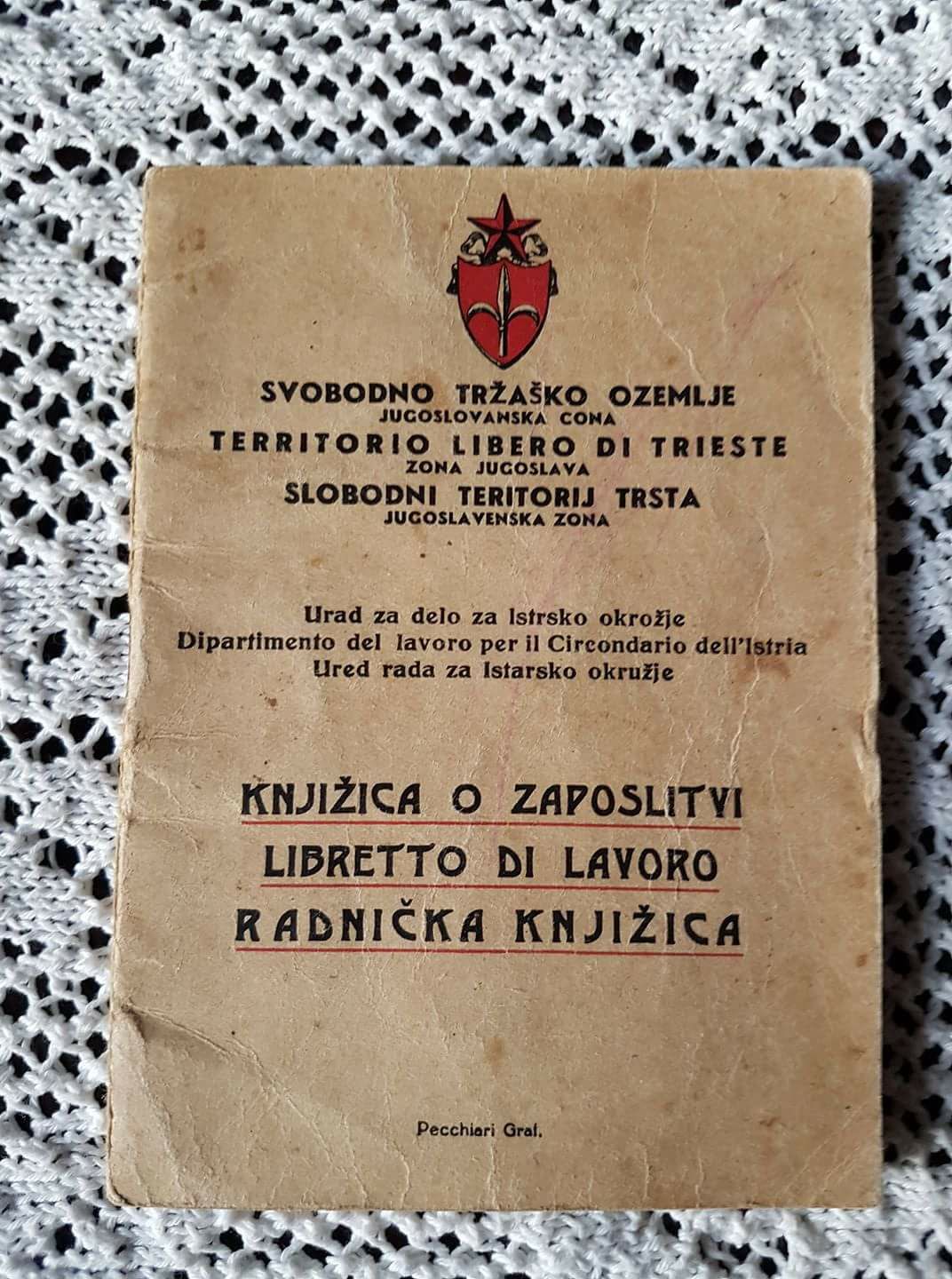 N 18 - Libretto di Lavoro zona B