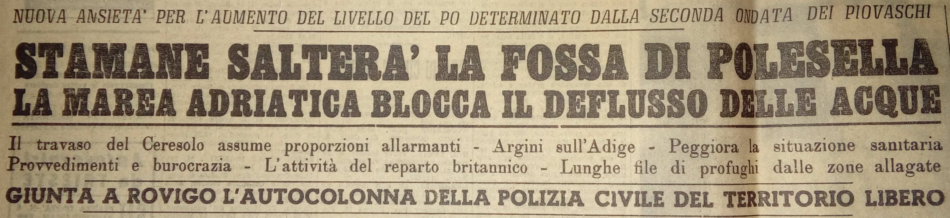 N 33 - Polizia TLT interviene per alluvione nel Polesine