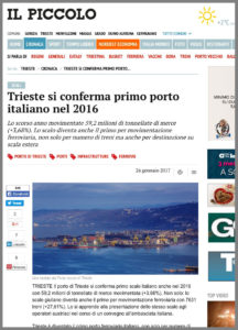 Il Piccolo parla del Porto di Trieste